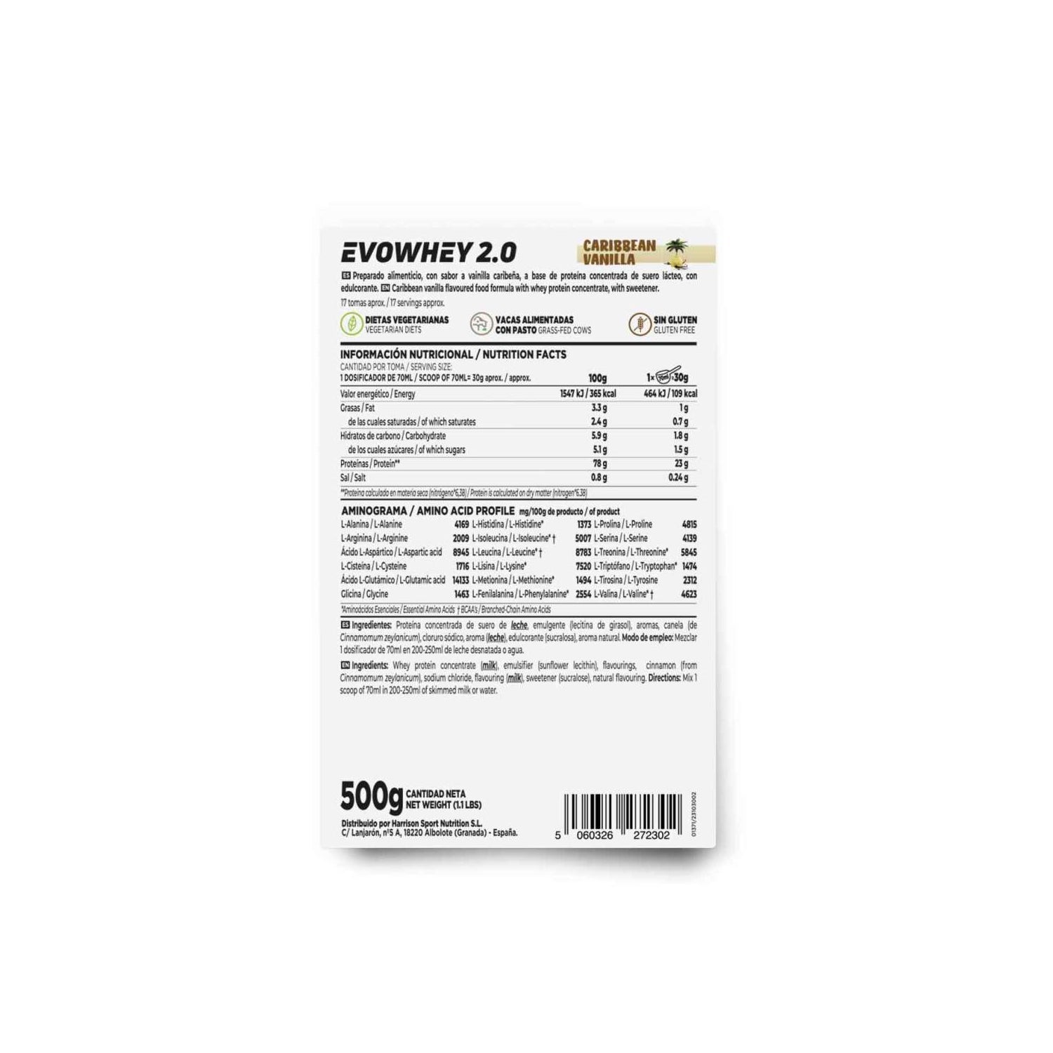 HSN Evowhey Protein Vainilla Caribeña 500g