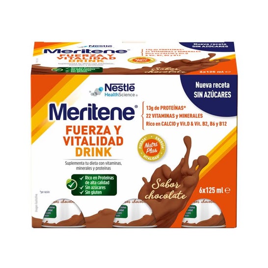 Meritene Fuerza y Vitalidad Drink Chocolate 6x125ml