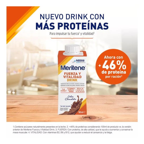 Meritene Fuerza y Vitalidad Drink Chocolate 6x125ml