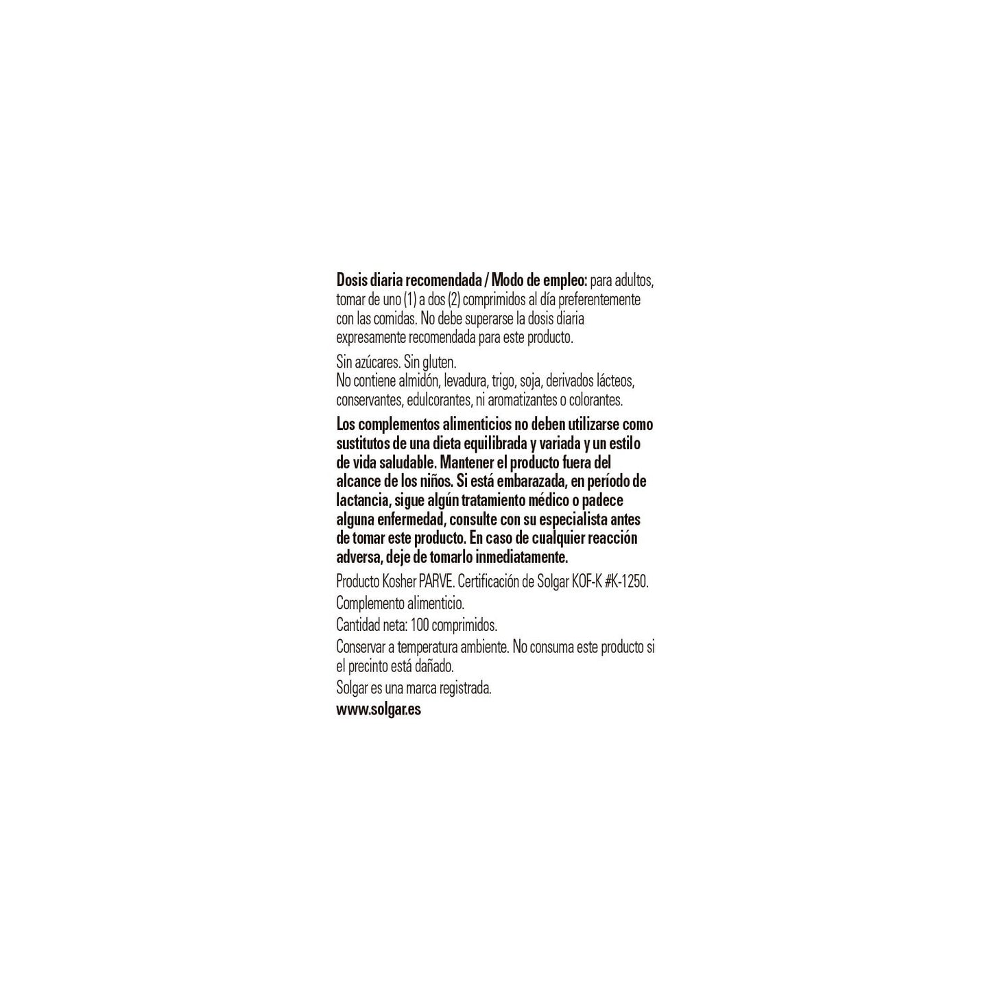 Solgar Selenio 100mcg 100comp