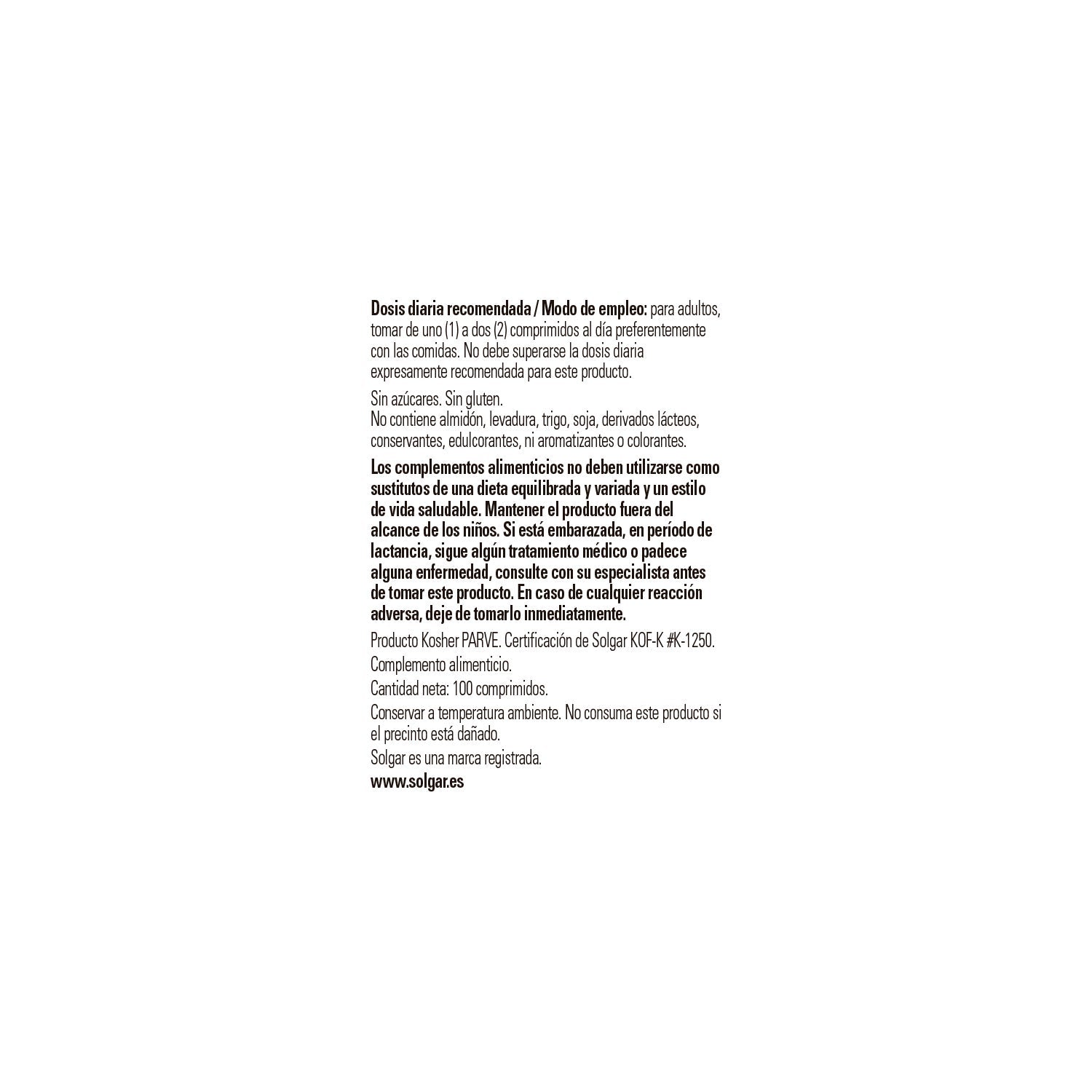 Solgar Selenio 100mcg 100comp