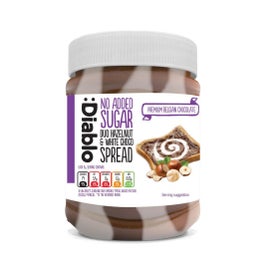 :Diablo Crema de Chocolate Blanco y Avellanas 350g