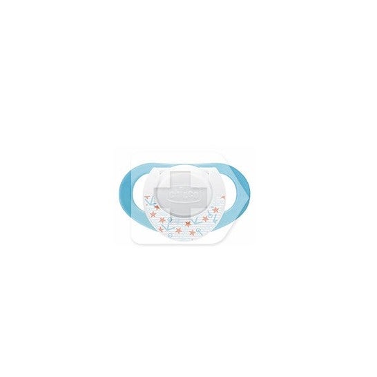 Chicco® chupete caucho physio anatómico 4M+ azul 1u