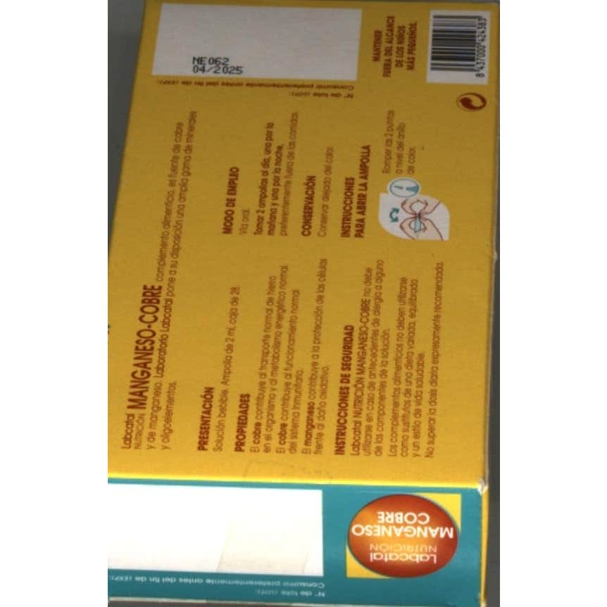 Labcatal 12 manganeso cobre 28ampx2ml