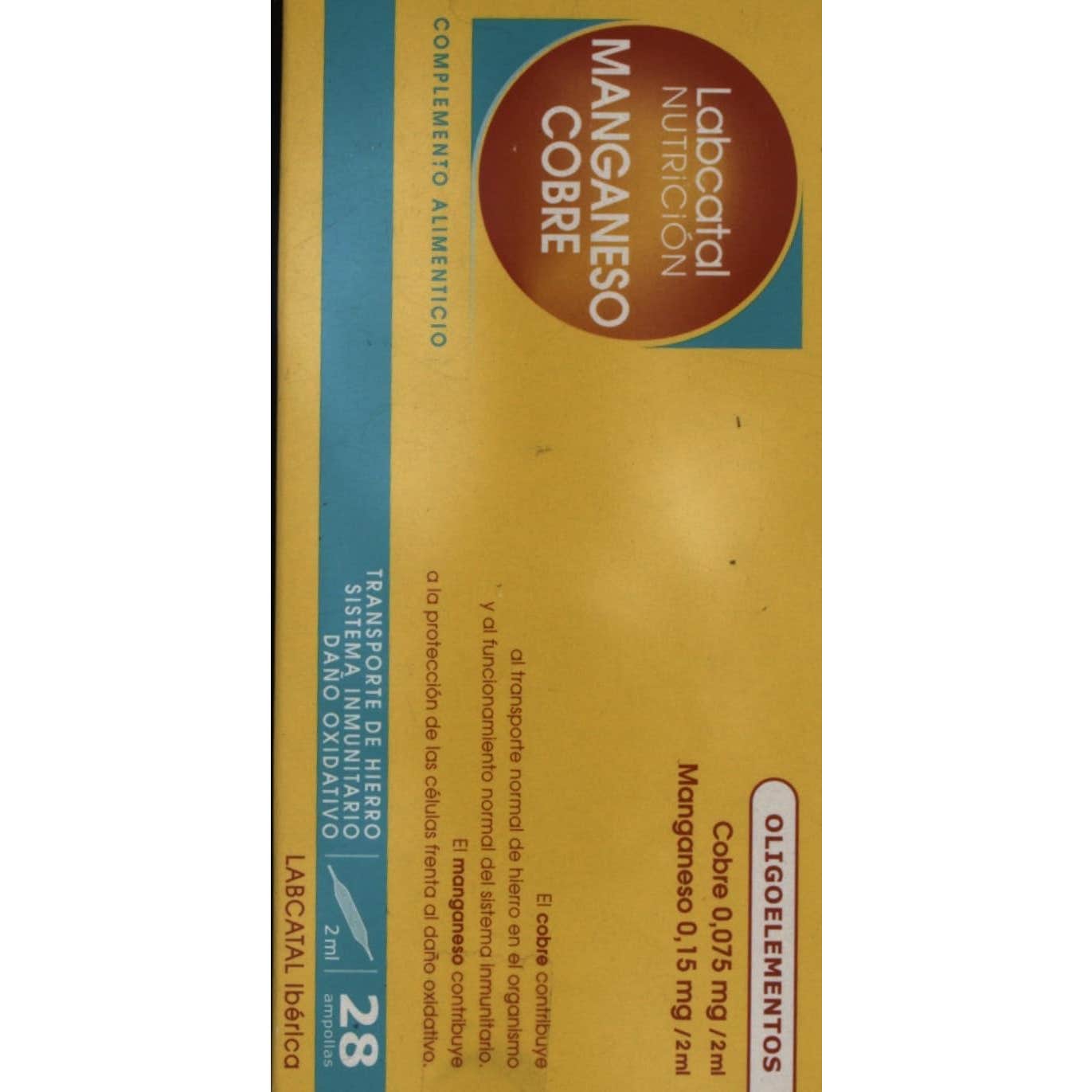Labcatal 12 manganeso cobre 28ampx2ml