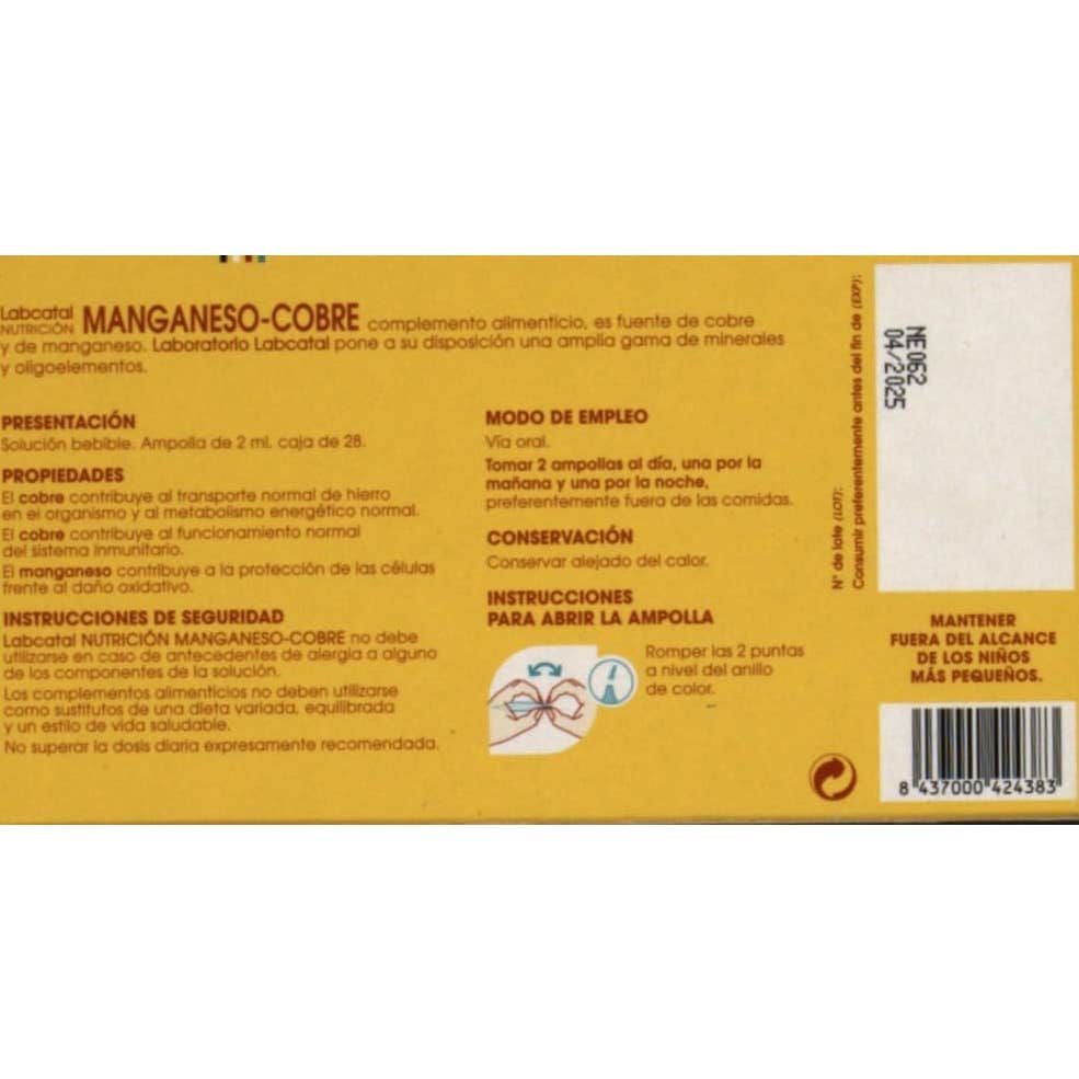 Labcatal 12 manganeso cobre 28ampx2ml