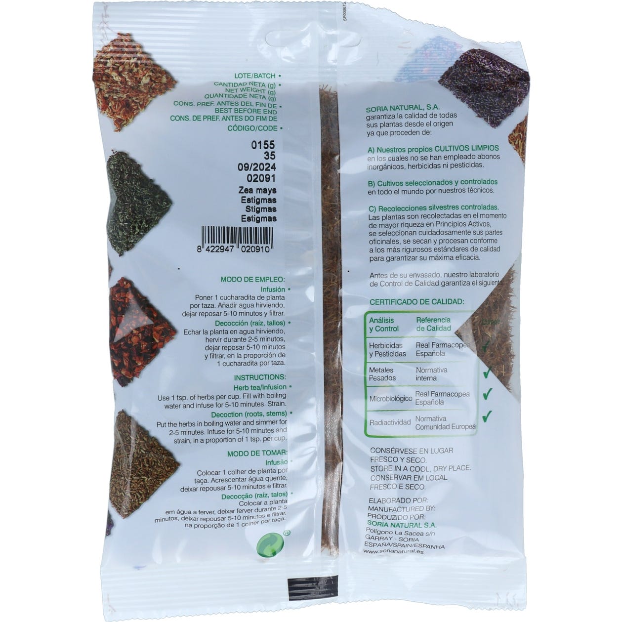 Soria Natural Estigmas de Maíz Bolsa 35g