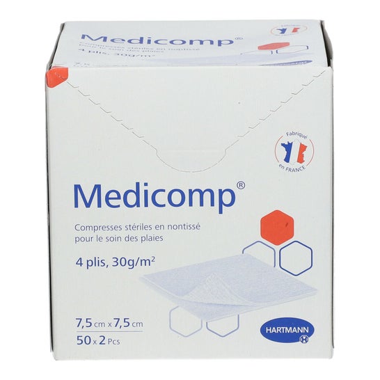 Medicomp Compresse Stérile 7,5x7,5cm 100uds