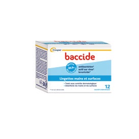 Baccide Toallitas Desinfectantes Manos y Superfícies 12 sobres individuales