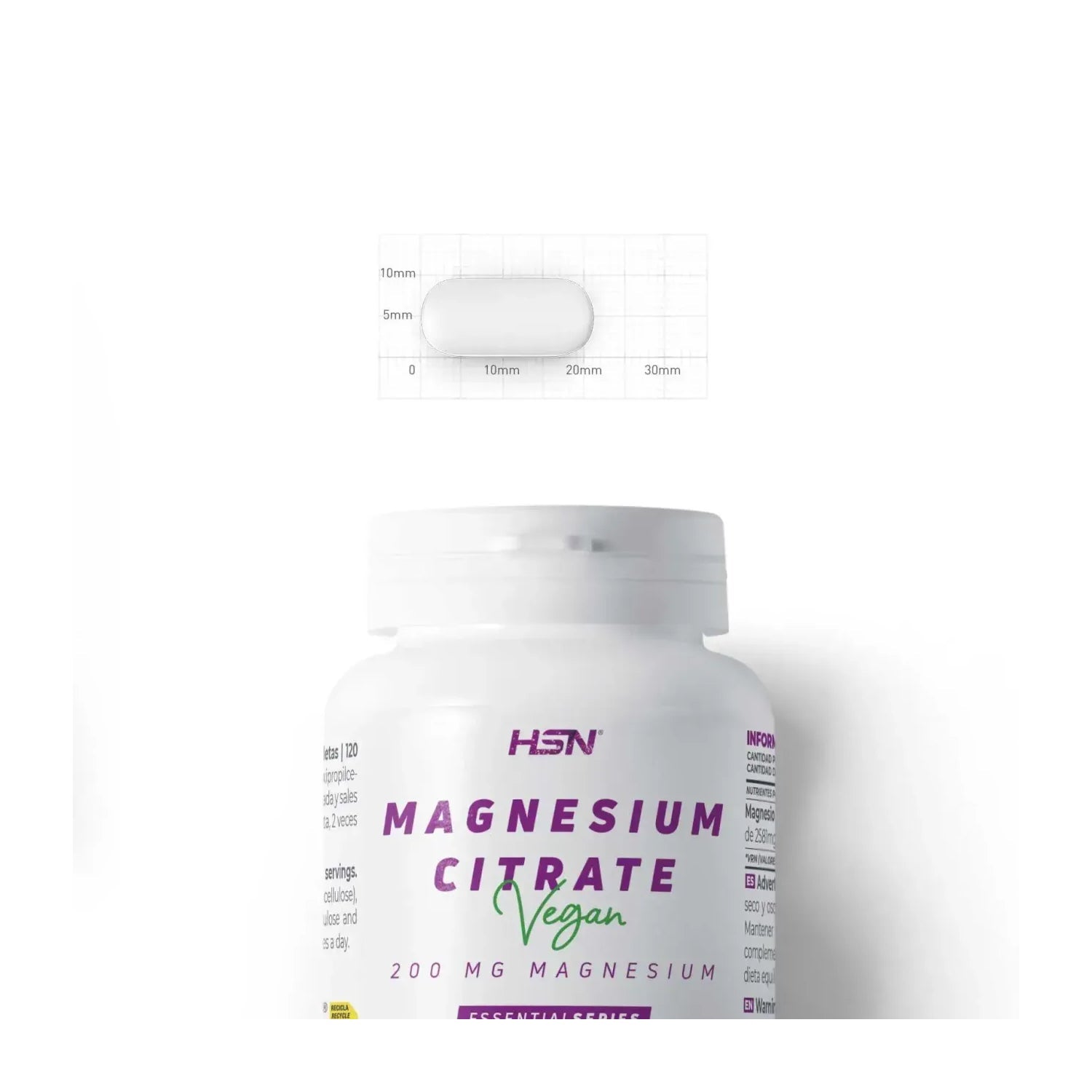 HSN Citrato de Magnesio 200mg Magnesio 120comp