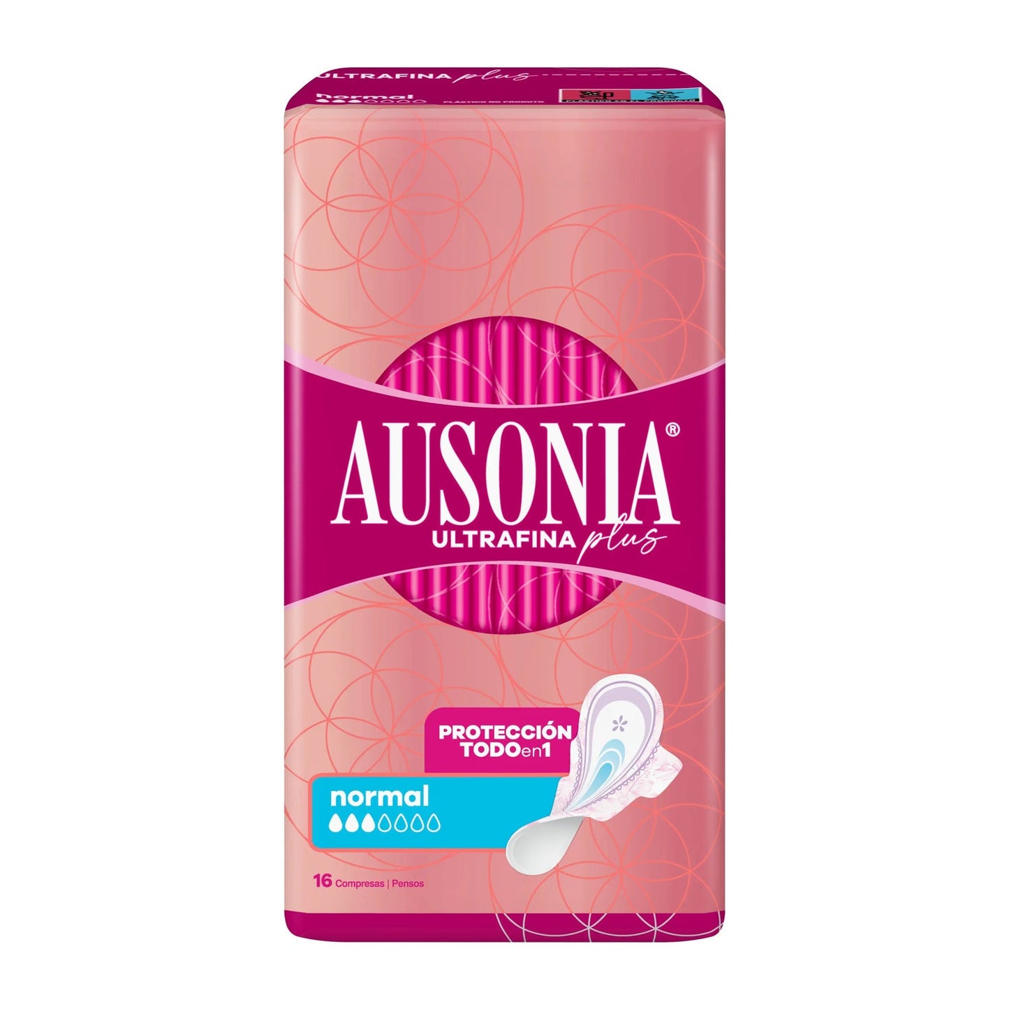Ausonia Ultrafina Plus Compresas Normal Alas 16uds