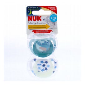 Nuk Starlight Día y Noche Chupetes 6-18 Meses Cocodrilo 2uds