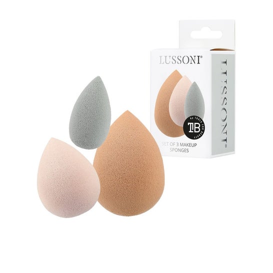 Lussoni Raindrop Makeup Sponge Set 3uds