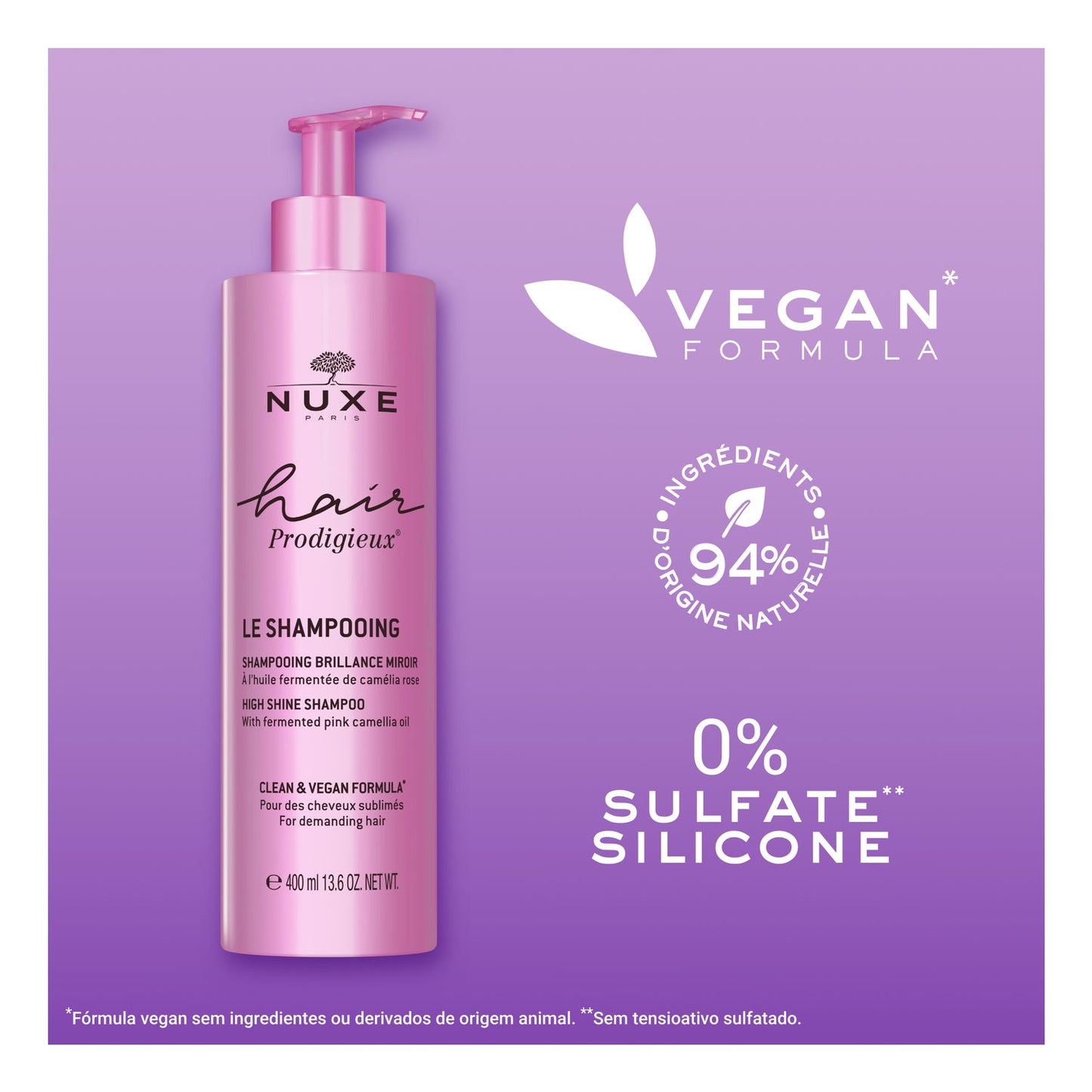 Nuxe Hair Prodigieux Champú Brillo Sublime 400ml