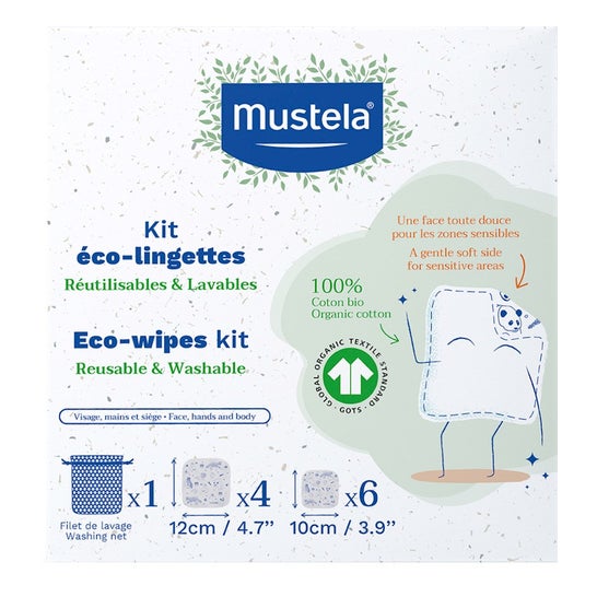 Mustela Eco Kit Toallas Lavables y Reutilizables 10uds