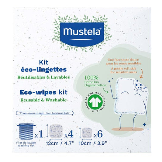 Mustela Eco Kit Toallas Lavables y Reutilizables 10uds