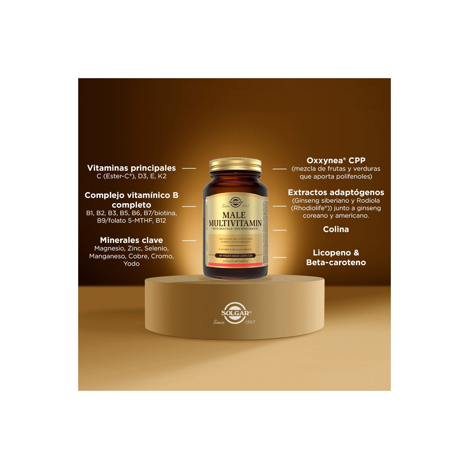 Solgar Multivitamínico Hombre 60 vcaps