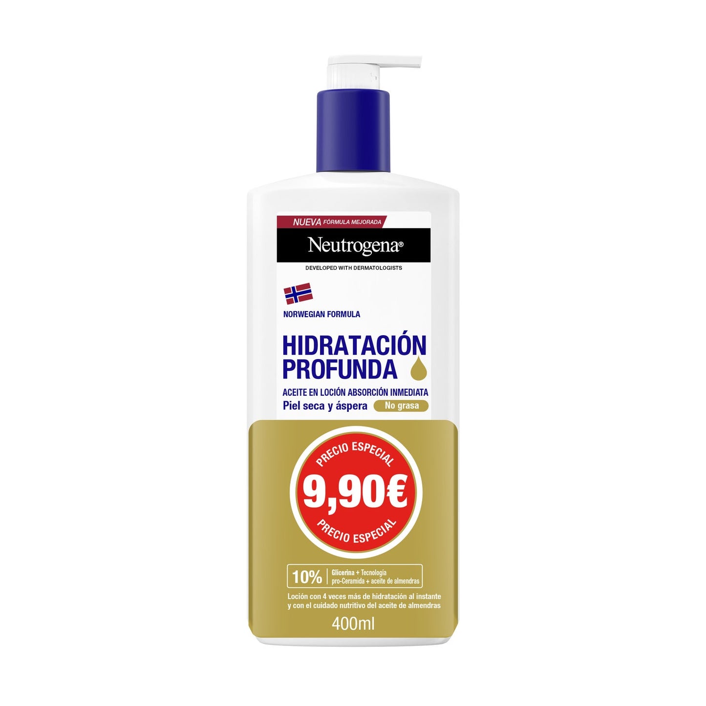 Neutrogena Hidratación Profunda Aceite Loción No Grasa 400ml