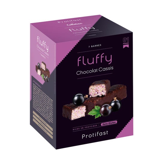 Protifast Fluffy Chocolate Grosella Negra Barritas 7 uds
