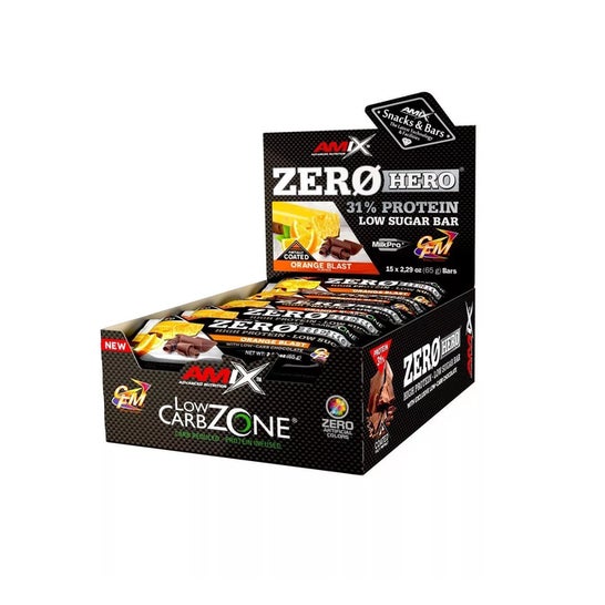 Amix Zero Hero Protein Bar Naranja 15 X65 g