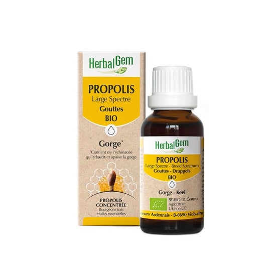 Herbalgem Propóleo Orgánico Gotas de Espectro Grande 15 ml