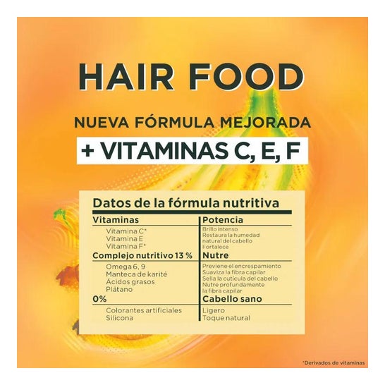 Garnier Mascarilla Ultra Nutritiva Fructis Hair Food Banana 390ml