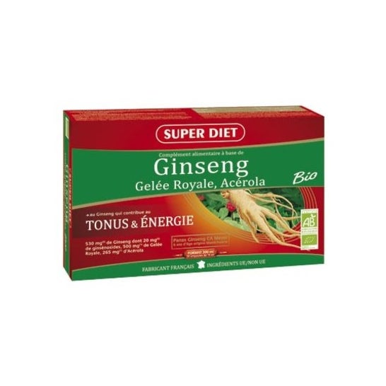 Super Diet Ginseng Jalea Real 20 Ampollas