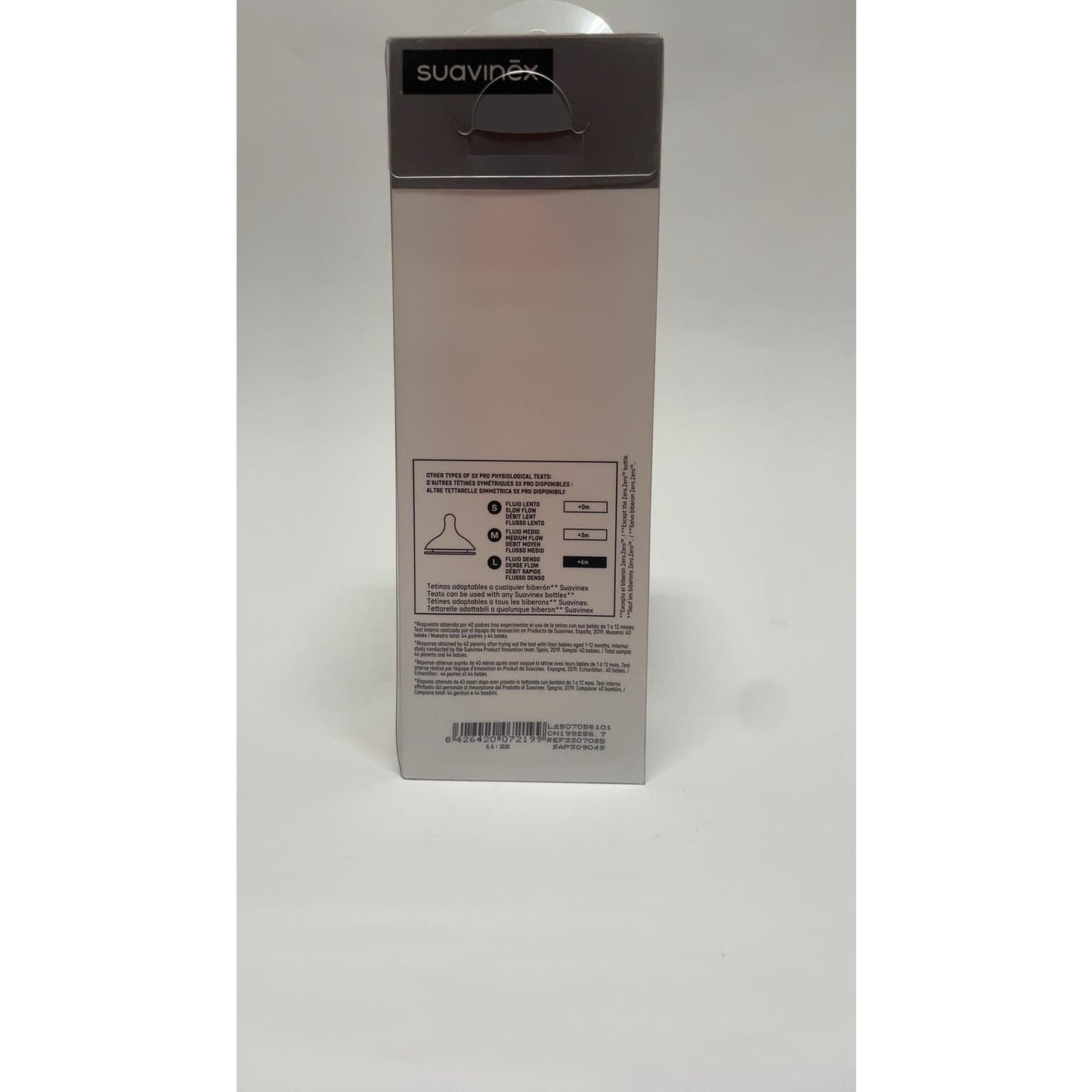 Suavinex Biberón Prints Fisiológico Sx Pro Silicona Denso +6M 360ml 1ud