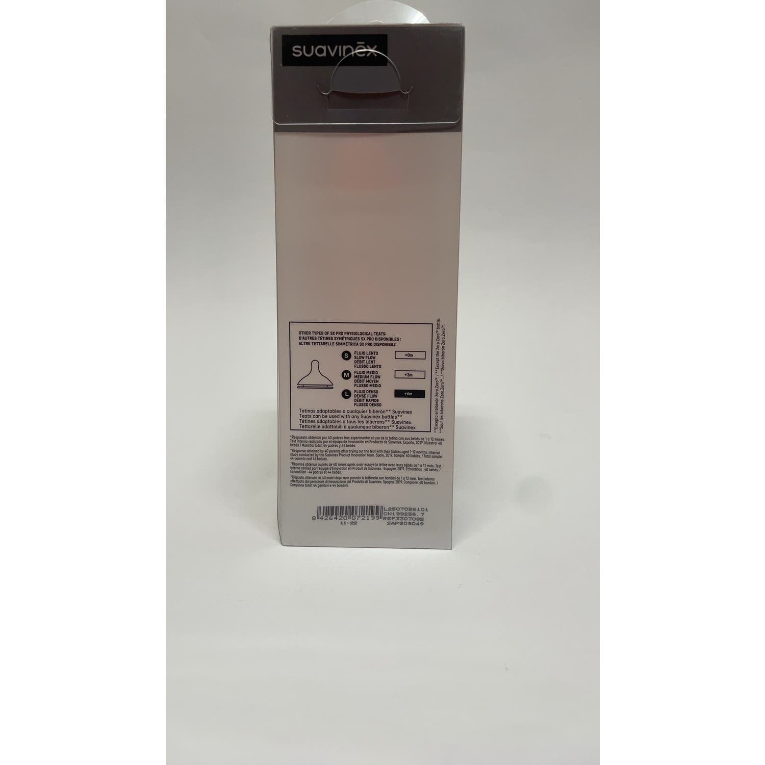 Suavinex Biberón Prints Fisiológico Sx Pro Silicona Denso +6M 360ml 1ud