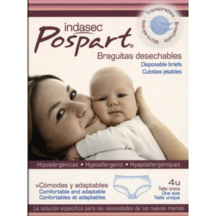 Indasec® Pospart braguitas desechables T-Única 4uds