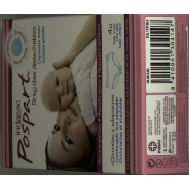 Indasec® Pospart braguitas desechables T-Única 4uds