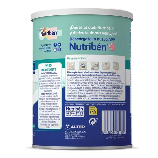 Nutribén Hidrolizada 2 400g