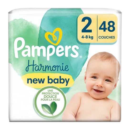 Pampers Pañales Harmonie T2 4-8kg 48 uds