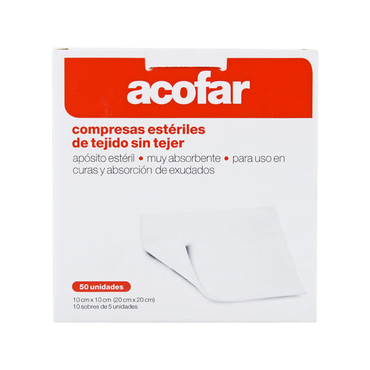 Acofar Compresas Estériles de Tejido sin Tejer 10x10cm 50uds