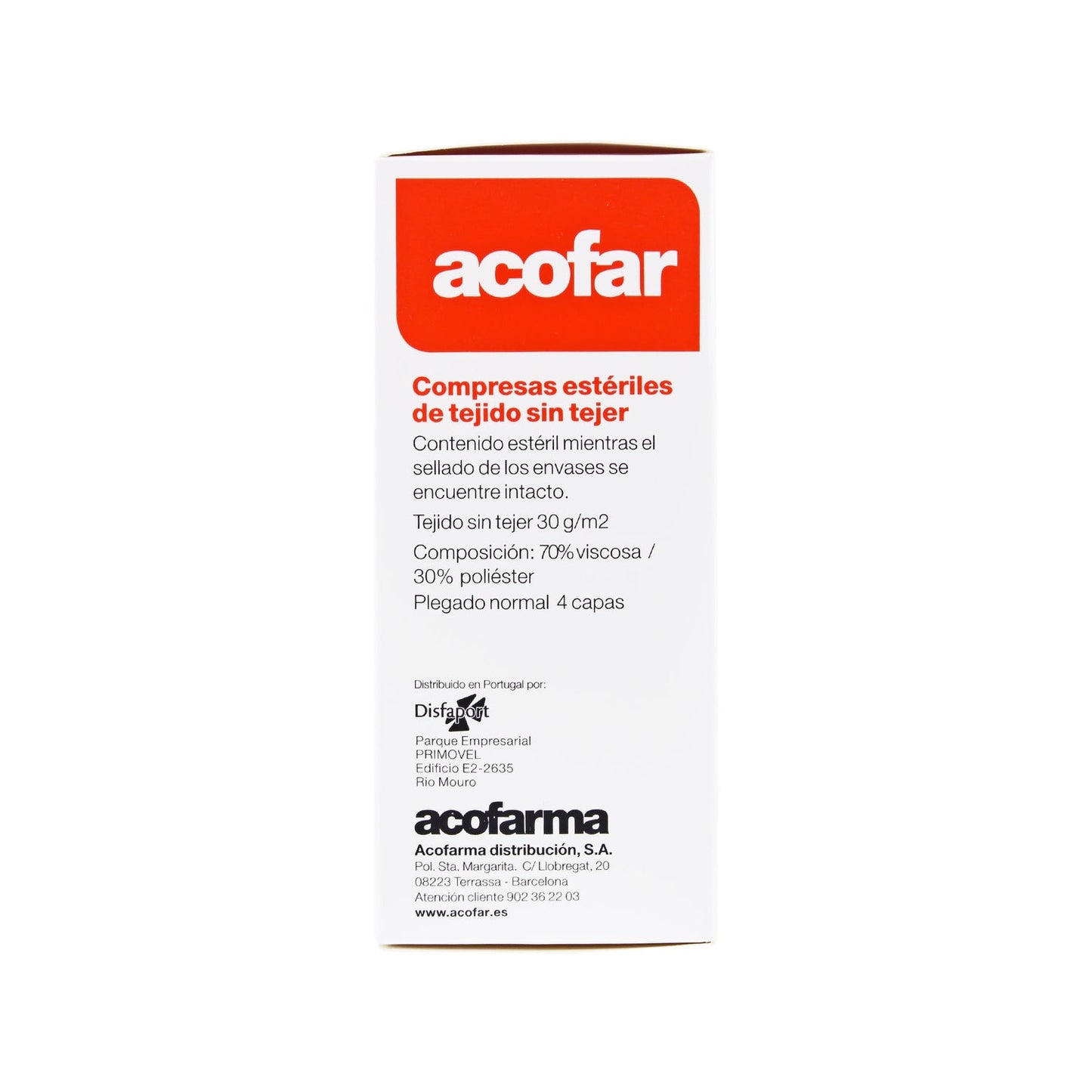 Acofar Compresas Estériles de Tejido sin Tejer 10x10cm 50uds