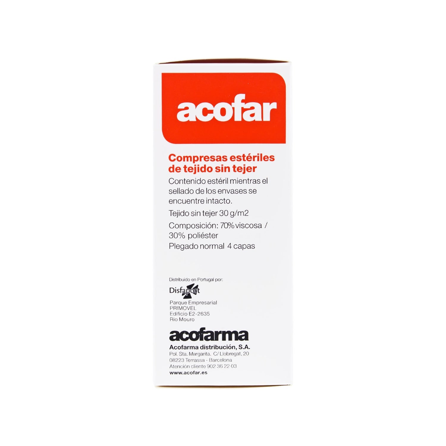 Acofar Compresas Estériles de Tejido sin Tejer 10x10cm 50uds