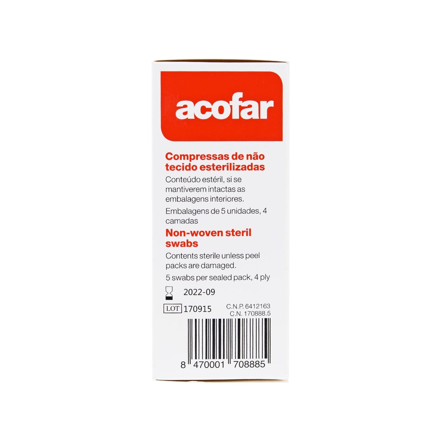 Acofar Compresas Estériles de Tejido sin Tejer 10x10cm 50uds
