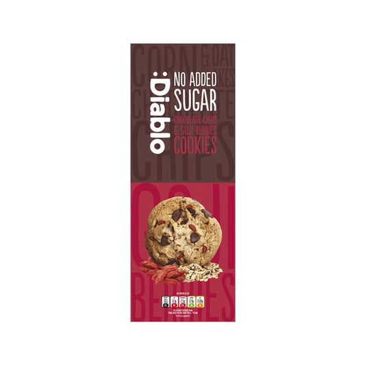 :Diablo Cookies con Pepitas de Chocolate y Bayas de Goji 135g