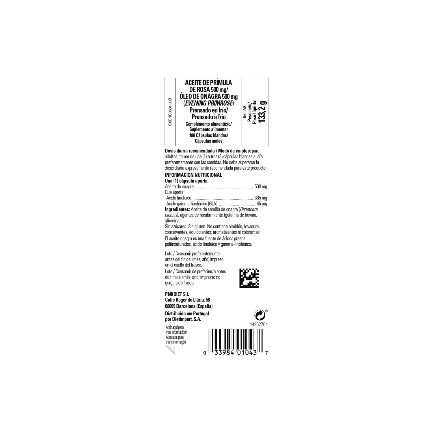 Solgar Aceite de Prímula de Rosa 500 mg 180 Perlas