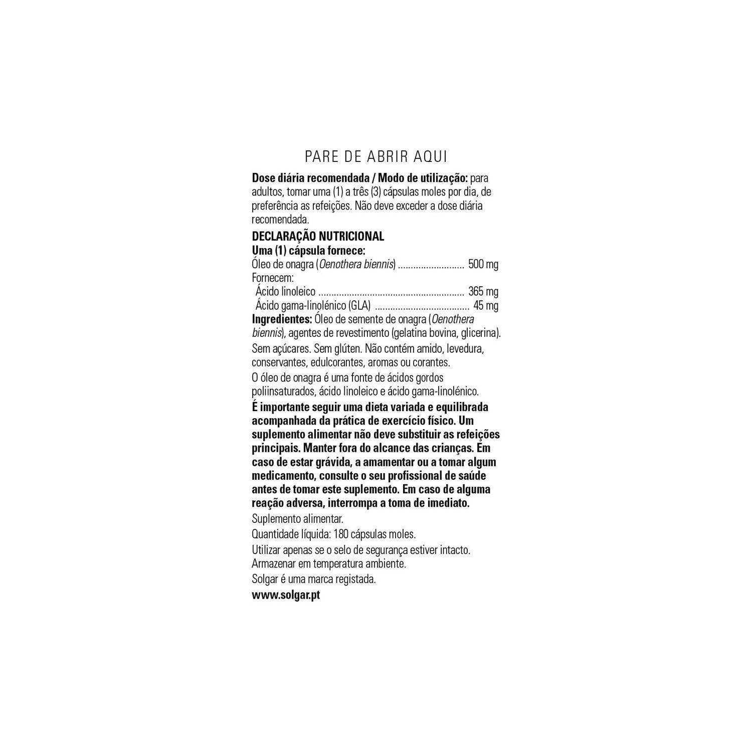 Solgar Aceite de Prímula de Rosa 500 mg 180 Perlas