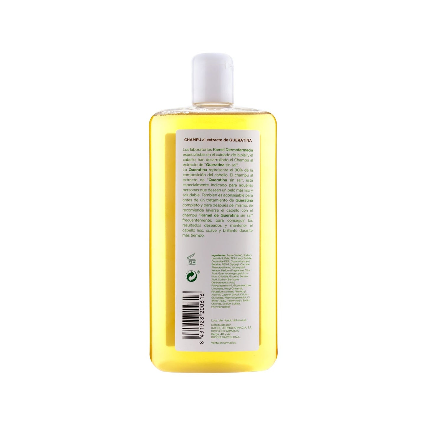 Kamel® Champu Extracto de Queratina Sin Sal 500ml