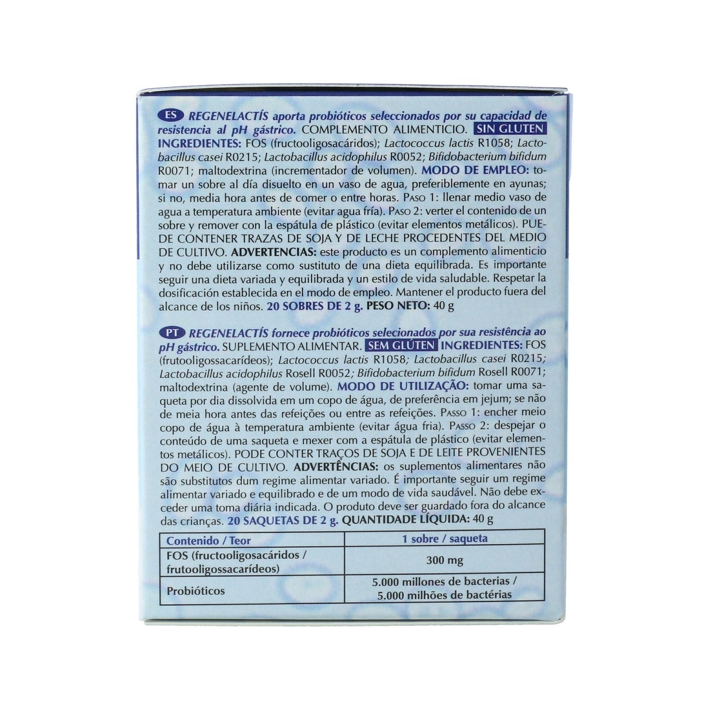 Dietéticos Intersa Regenelactis 5millones Lactobacillus 20 sobres