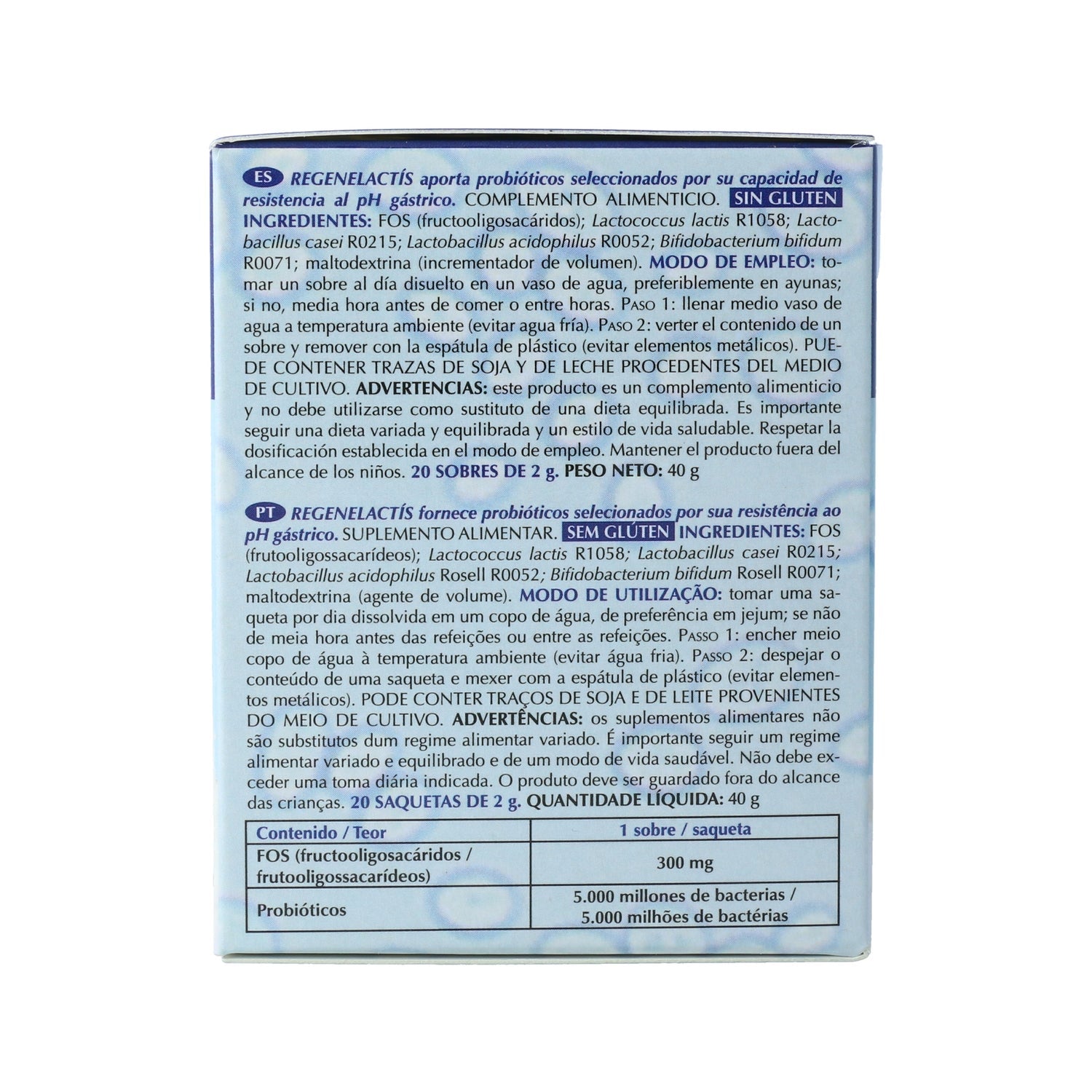 Dietéticos Intersa Regenelactis 5millones Lactobacillus 20 sobres