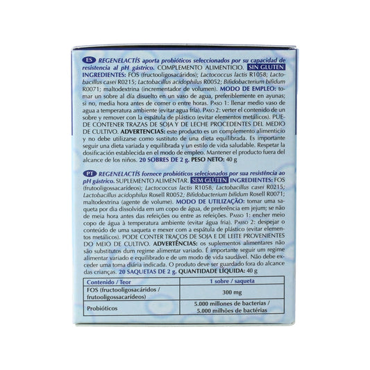 Dietéticos Intersa Regenelactis 5millones Lactobacillus 20 sobres