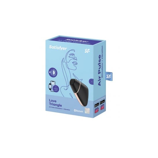 Satisfyer Vibrador y Estimulador de Aire Pulsado Love Triangle Negro 1ud
