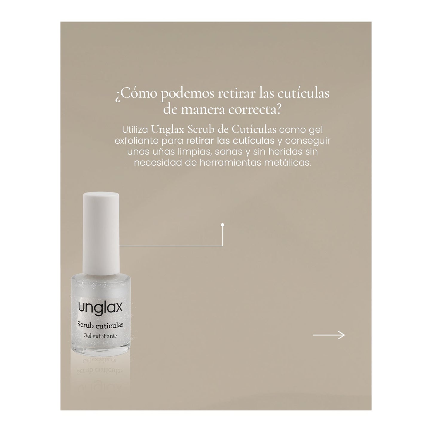 Unglax Scrub Cutículas Gel Exfoliante 10ml
