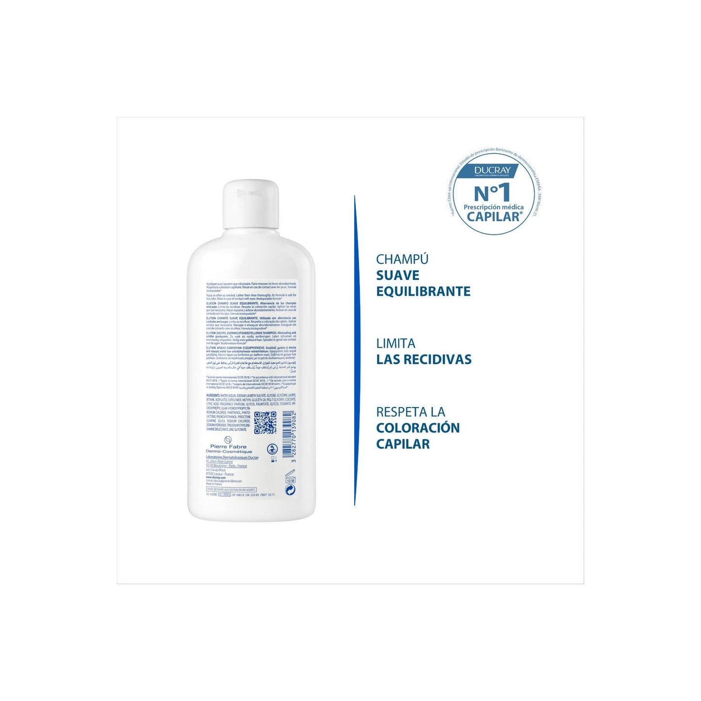 Ducray Elution Champú Suave Reequilibrante 400ml