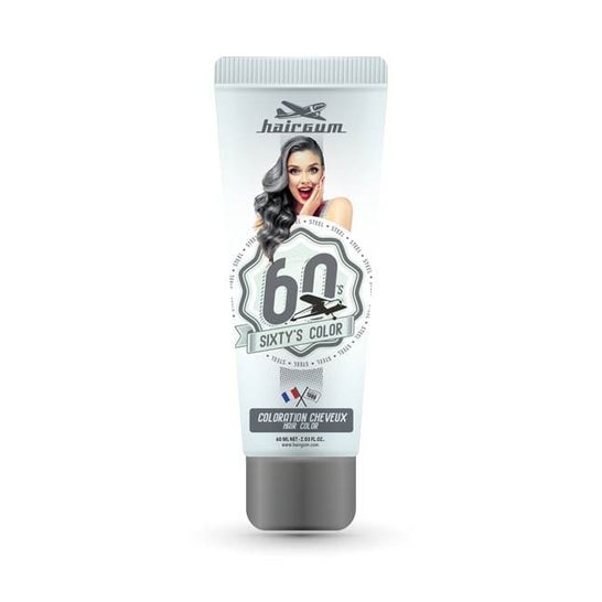 Hairgum Sixty's Color Hair Color Steel 60 ml
