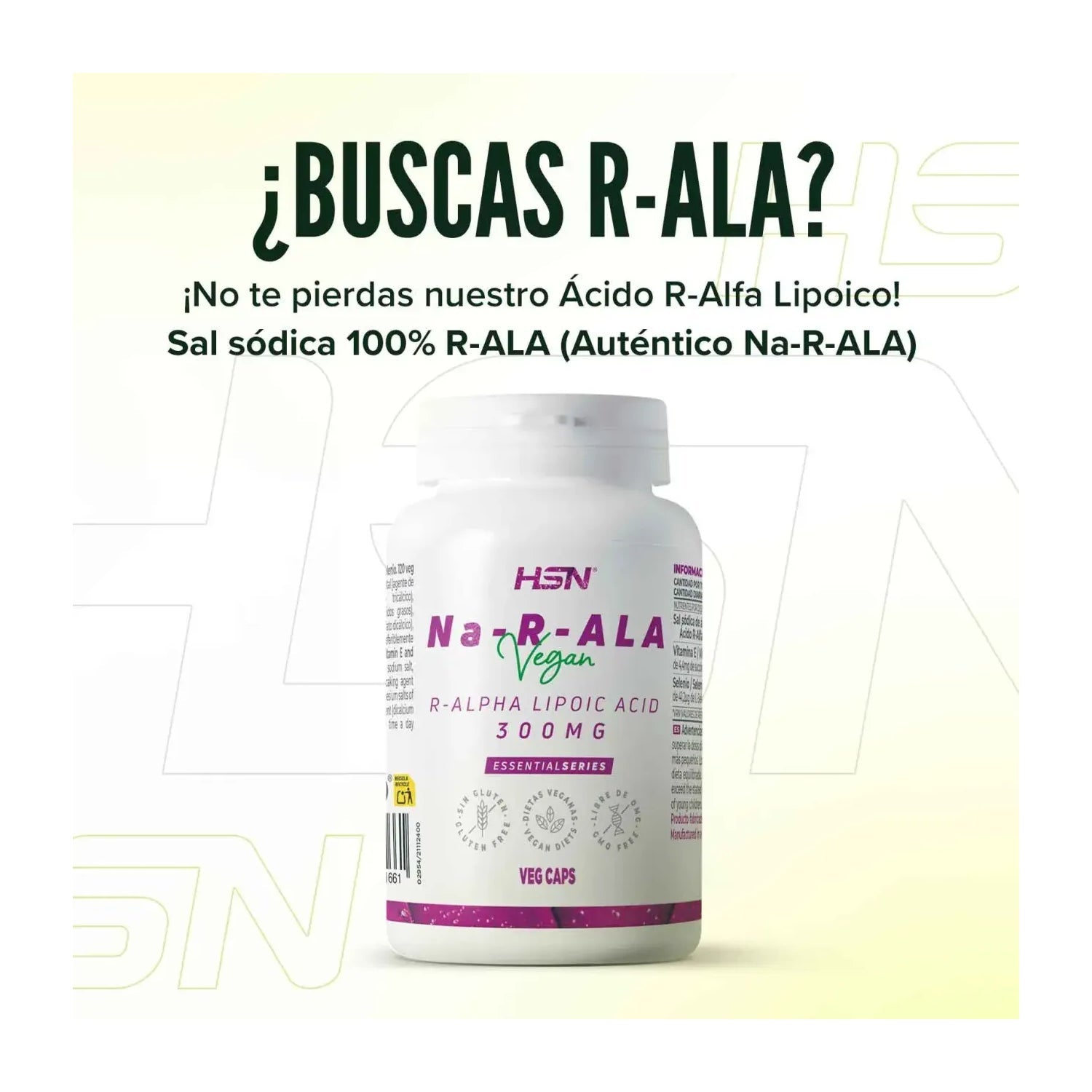 HSN Ácido R-Alfa Lipoico 300mg 120vcaps