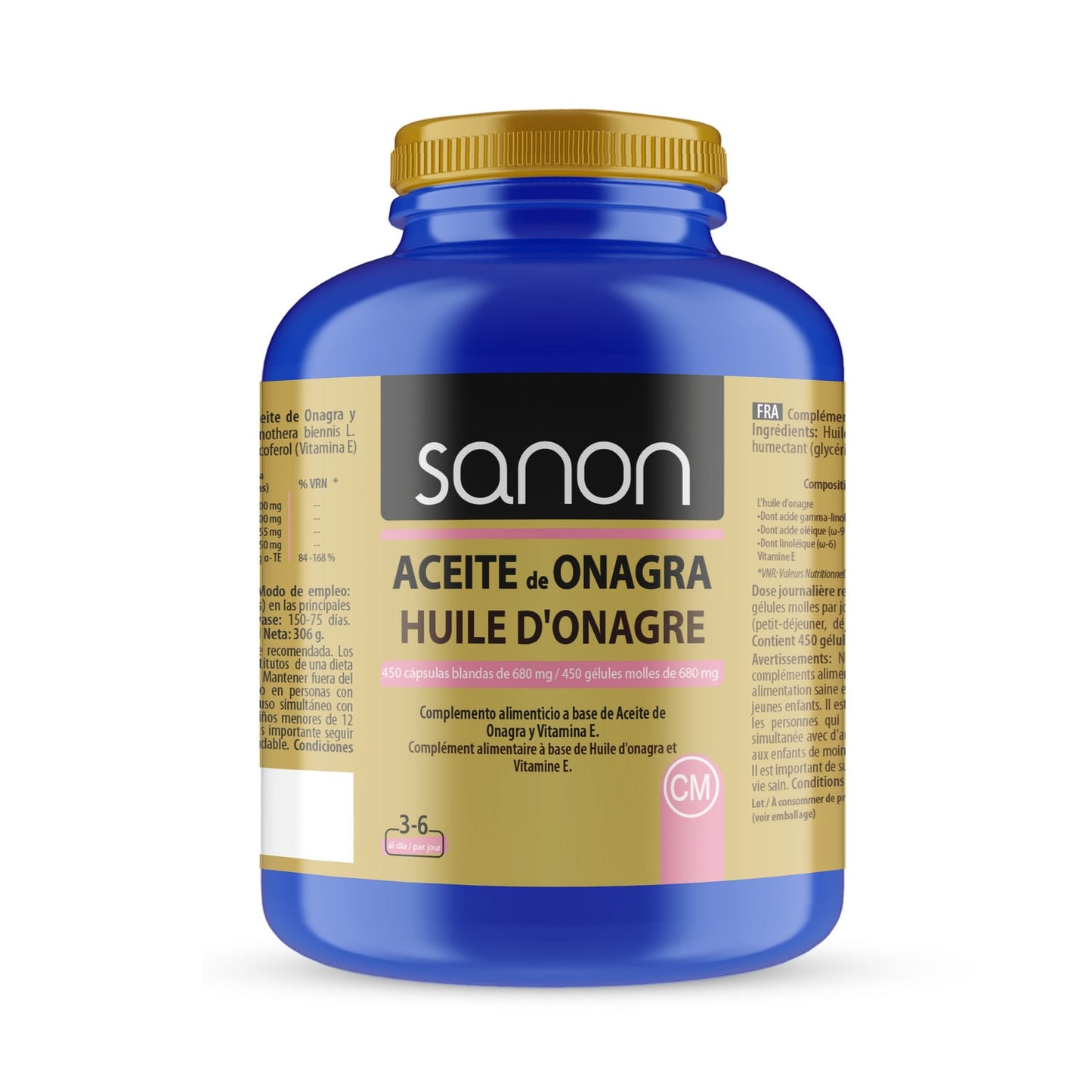 Sanon Aceite de Onagra 450 cápsulas blandas